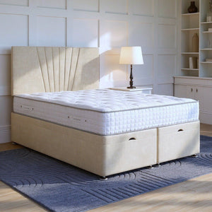 Bathwick Ottoman Bed Set with Strutted Headboard | Divan Base Direct