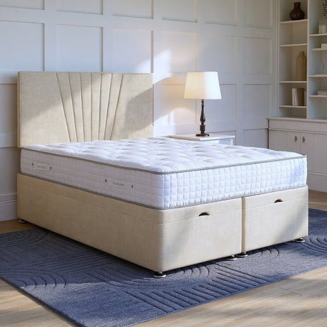 Bathwick Ottoman Bed Set with Strutted Headboard | Divan Base Direct