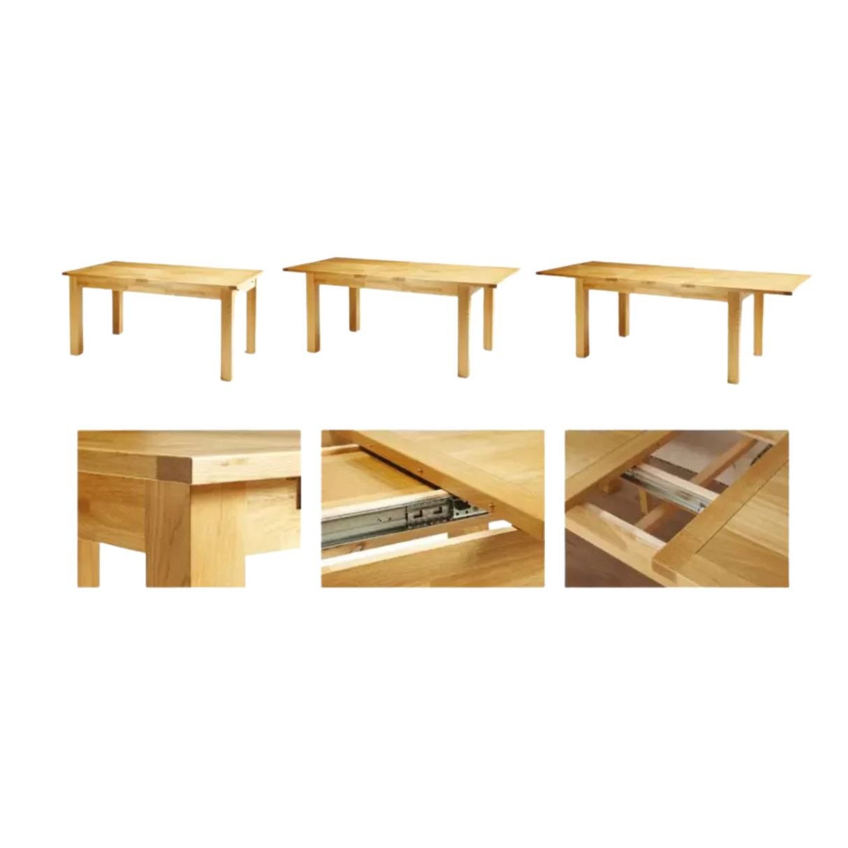 Bromley Extendable Solid Oak Dining Table CLEARANCE