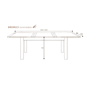 Bromley Extendable Solid Oak Dining Table CLEARANCE