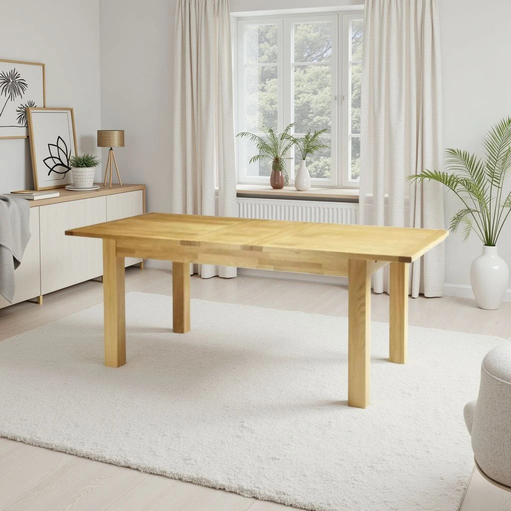 Bromley Extendable Solid Oak Dining Table CLEARANCE