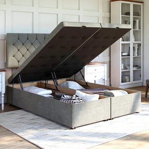 Chesterfield Ottoman Bed Set with Strutted Headboard