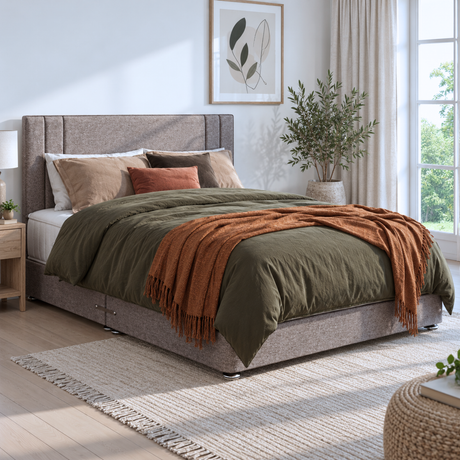 Low Divan Bed Base on Chrome Glides