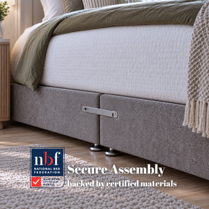 Low Divan Bed Base on Chrome Glides
