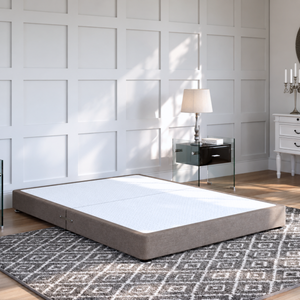 Low Divan Bed Base on Chrome Glides
