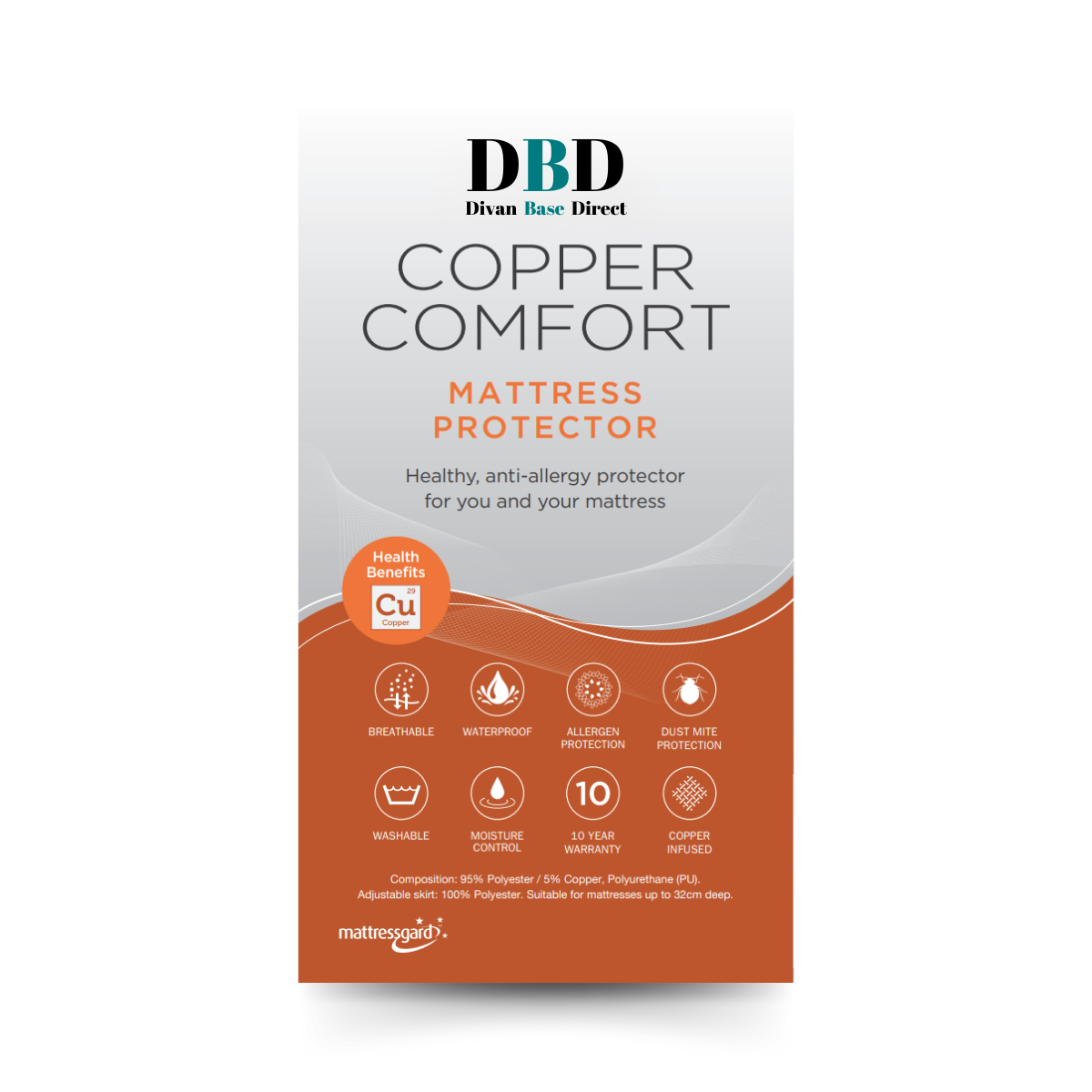 Copper-Infused Luxury Mattress Protector
