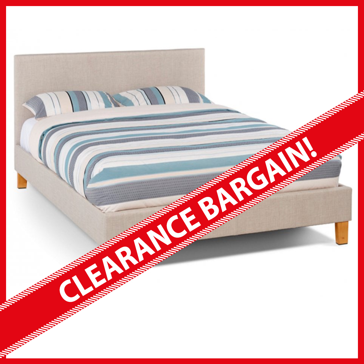 Cynthia Linen Fabric Bed Divan Base Direct