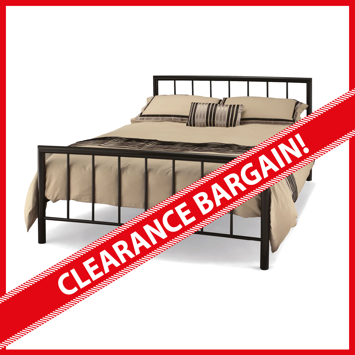 Delight Black Metal Bed Frame Divan Base Direct