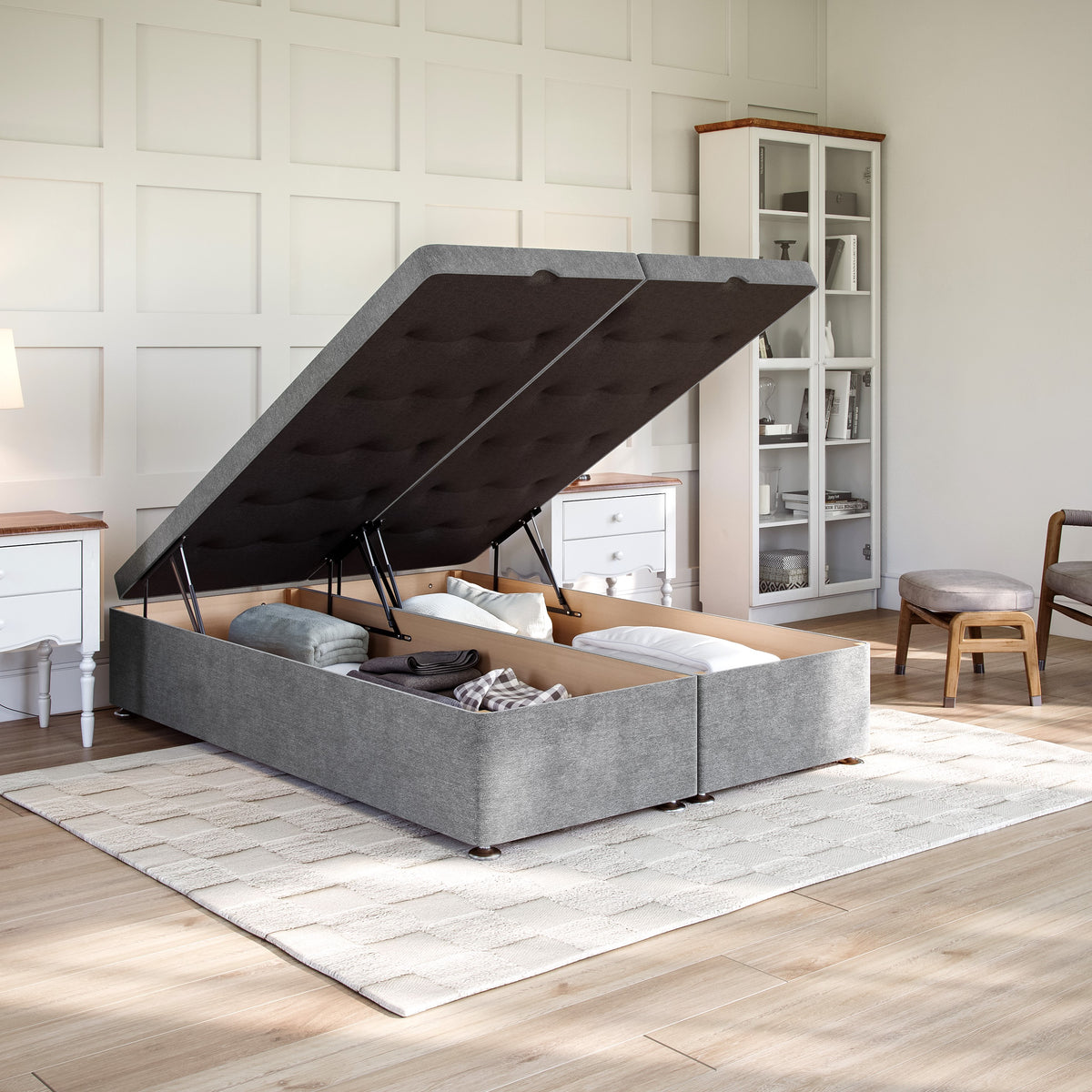 Signature Ottoman Storage End Lift Divan Bed Base | Divan Base Direct