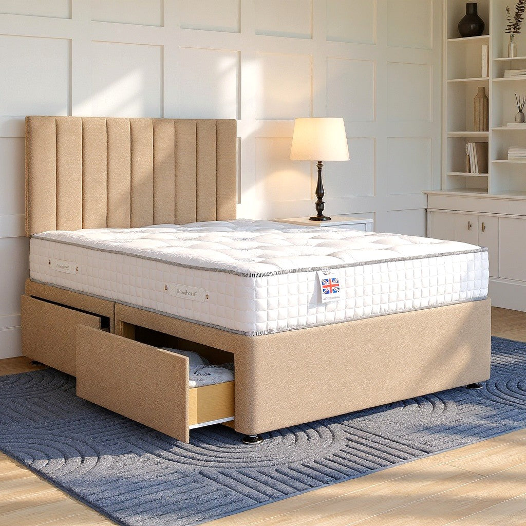 Florence Divan Bed Set with Strutted Headboard