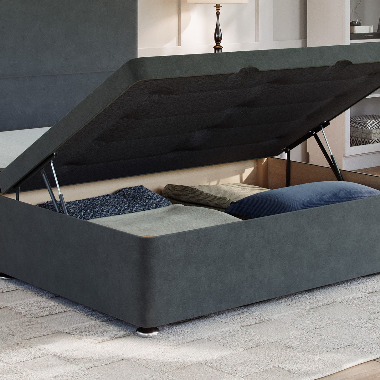 Half End Lift Ottoman Divan Bed Base