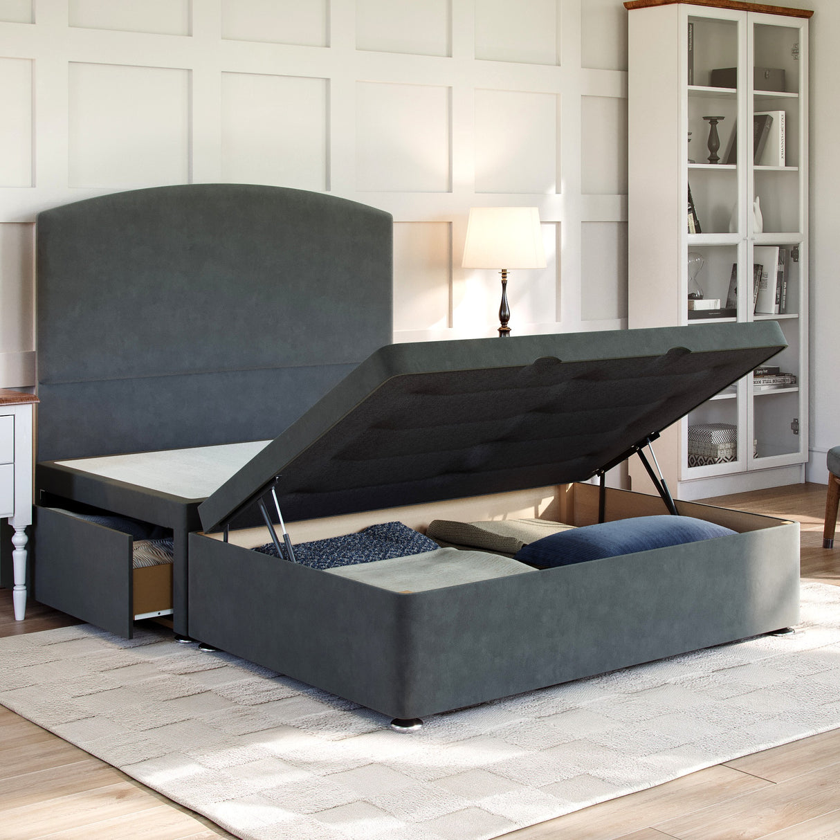 Half End Lift Ottoman Divan Bed Base
