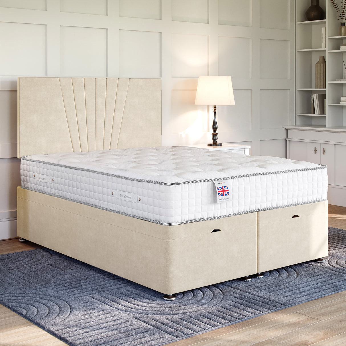 Highgrove Ottoman Bed Set with Strutted Headboard