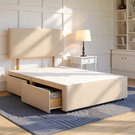 Livorno Divan Bed Set with Strutted Headboard