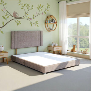 Kids Low Divan Bed Base on Chrome Glides