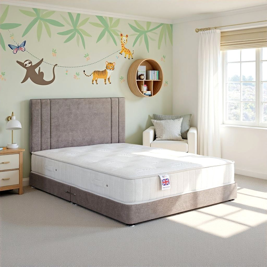 Kids Low Divan Bed Base on Chrome Glides