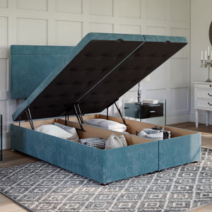 Lucca Ottoman Bed Set with Strutted Headboard