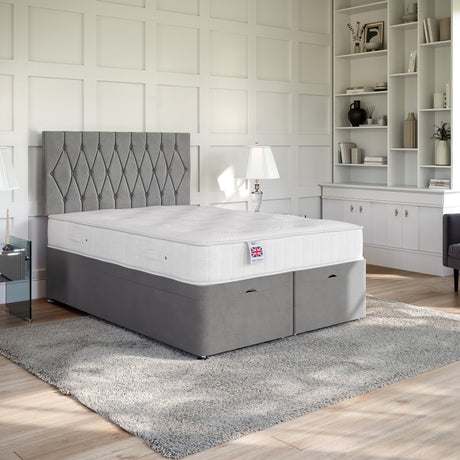 Matera Ottoman Bed Set with Strutted Headboard