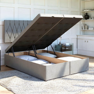 Matera Ottoman Bed Set with Strutted Headboard