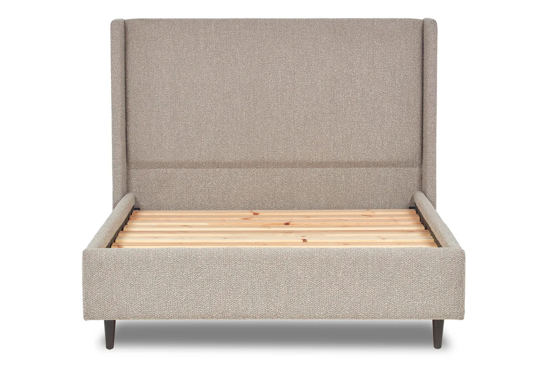 Livorno Bed Frame With Winged Headboard Trebla Stone - 6ft Super King CLEARANCE