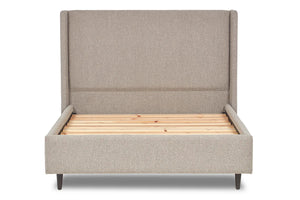 Livorno Bed Frame With Winged Headboard Trebla Stone - 6ft Super King CLEARANCE