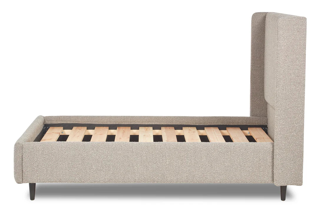 Livorno Bed Frame With Winged Headboard Trebla Stone - 6ft Super King CLEARANCE
