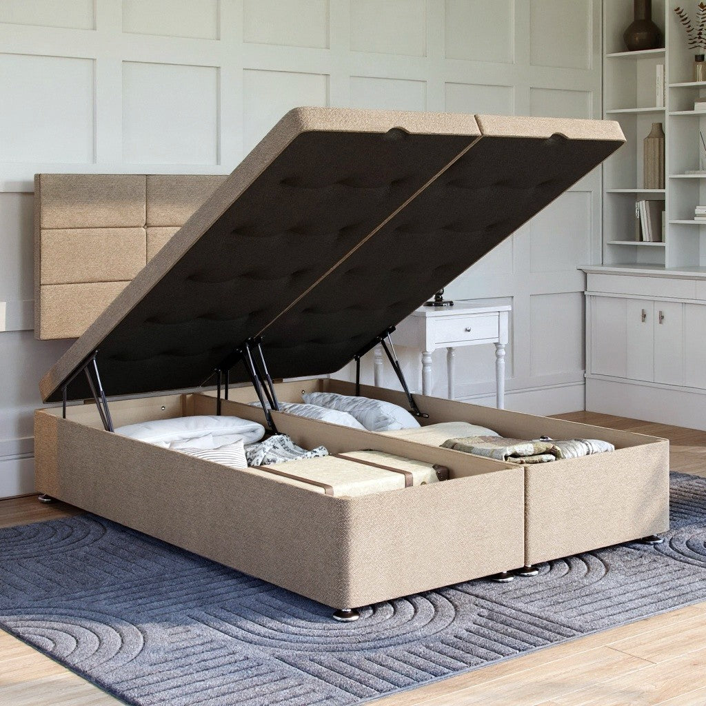 Ravenna Ottoman Bed Set with Strutted Headboard