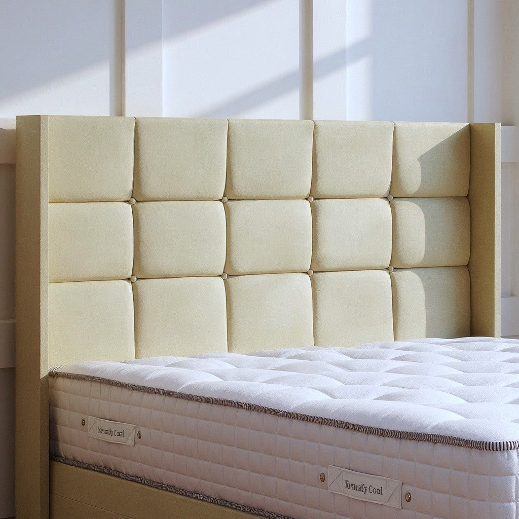 Sicily Ottoman Bed Set with Winged Floor Standing Headboard