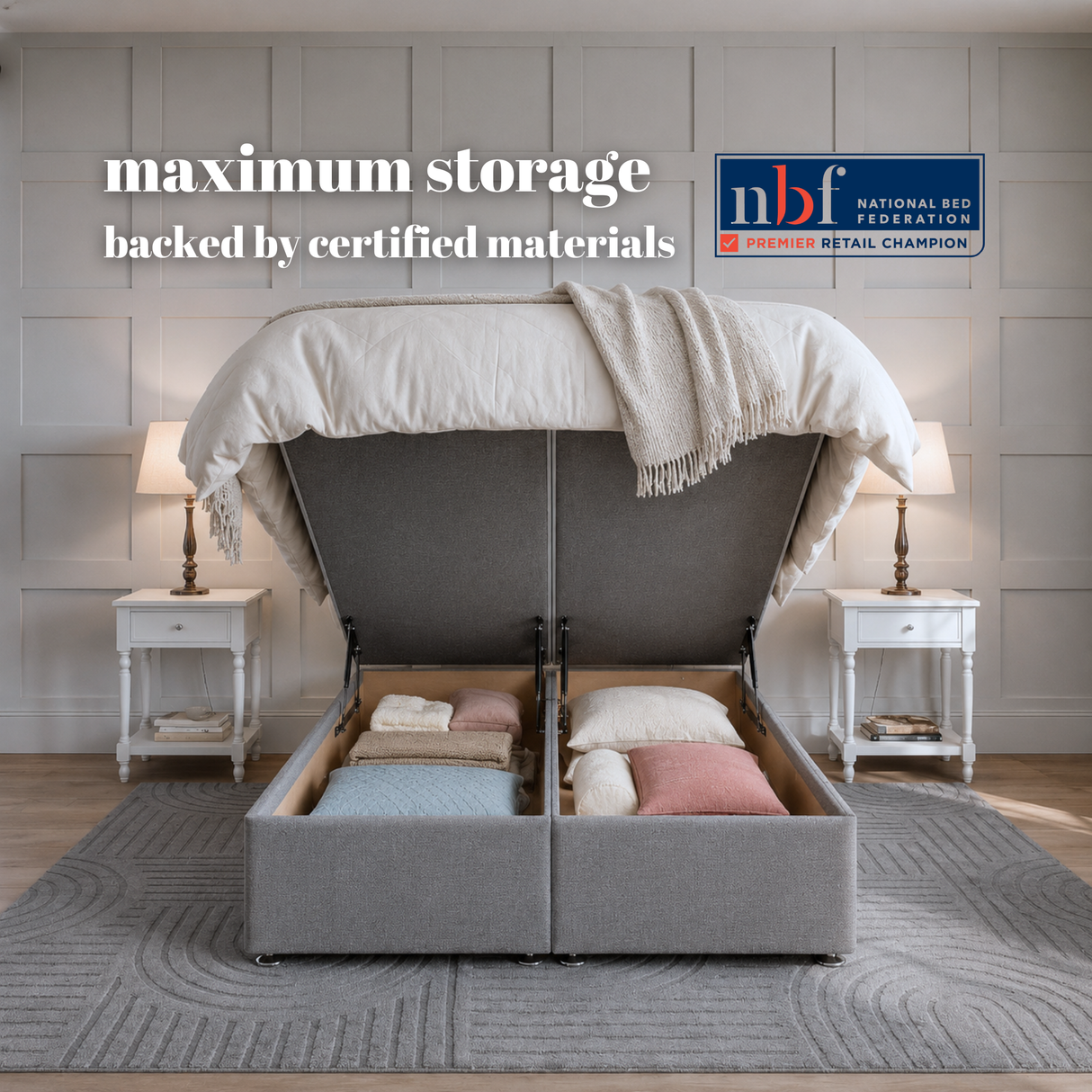 Signature Ottoman Storage End Lift Divan Bed Base