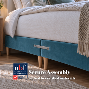 Low Divan Bed Base on Wooden Legs