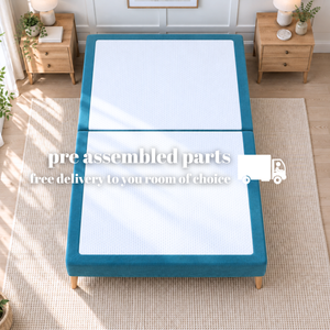 Low Divan Bed Base on Wooden Legs