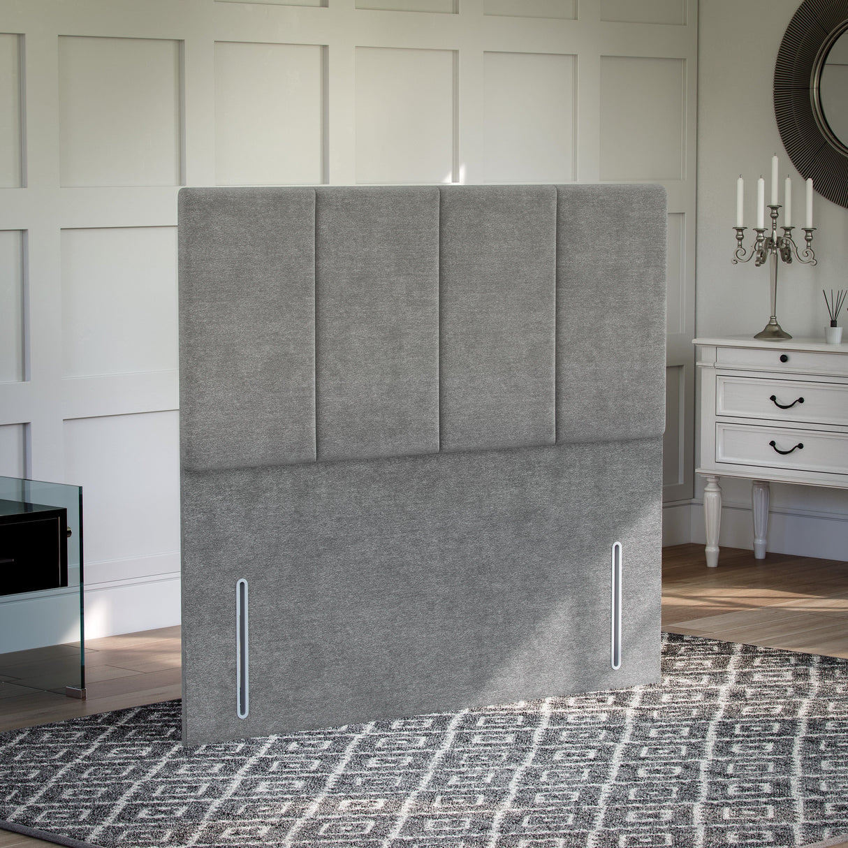 Arezzo Floor Standing Upholstered Headboard Headboard Divan Base Direct 