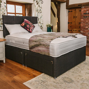 Cashmere Wool 1000 Pocket Sprung Hotel Divan Bed Set