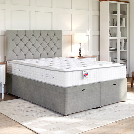 Chesterfield Ottoman Bed Set with Strutted Headboard Ottoman Bed Set Divan Base Direct 
