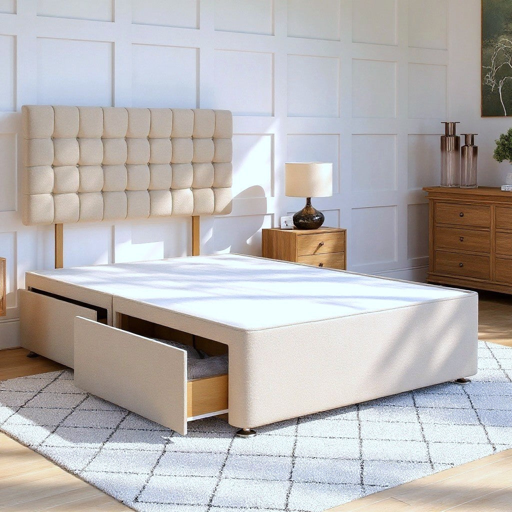 County Divan Bed Set with Strutted Headboard Divan bed Divan Base Direct 
