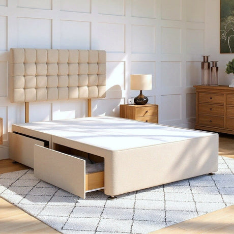 County Divan Bed Set with Strutted Headboard Divan bed Divan Base Direct 