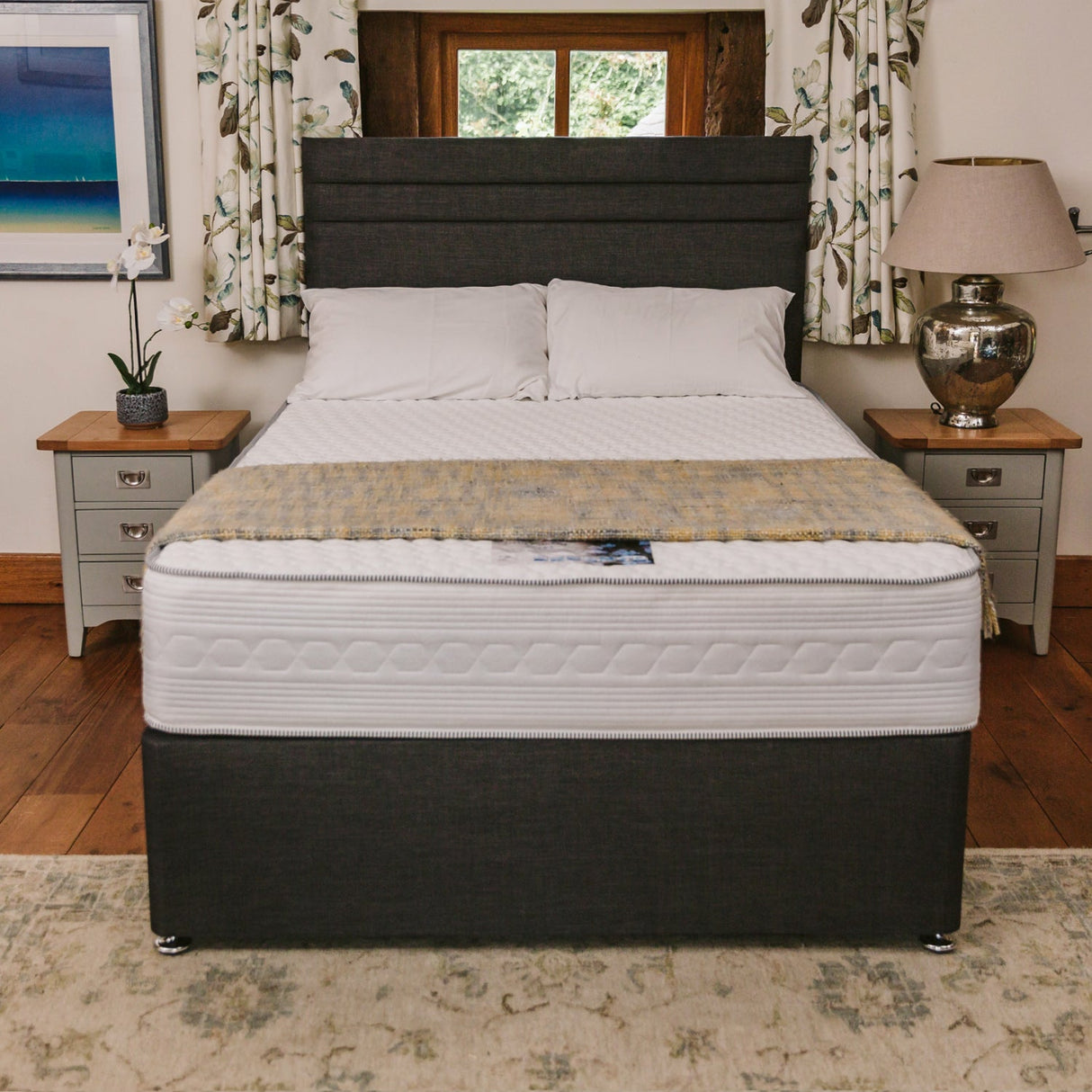 Sophia Briar-Rose Elara 1000 Pocket Sprung Natural Latex Hotel Divan Bed Set