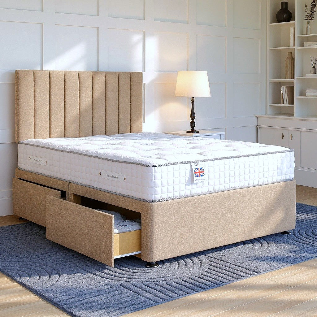 Florence Divan Bed Set with Strutted Headboard Divan bed Divan Base Direct 
