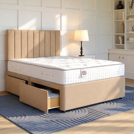 Florence Divan Bed Set with Strutted Headboard Divan bed Divan Base Direct 