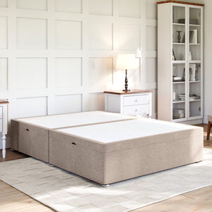 Grandeur Side Lift Ottoman Plush Cream - 2ft 6'' Small Single CLEARANCE Clearance Bargains Divan Base Direct 