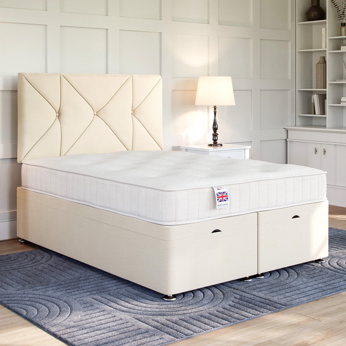 Hampton Strutted Upholstered Headboard Headboard Divan Base Direct 