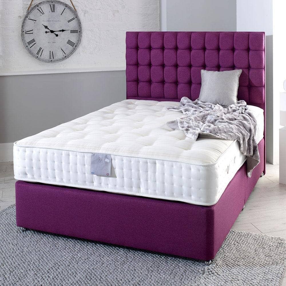 Hotel Shire Ellesmere 2000 Pocket Sprung Natural Fillings Divan Bed Set Divan Bed Set Shire 