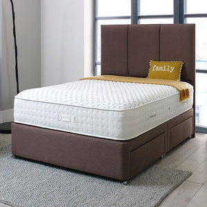 Hotel Shire Stretton 2000 Pocket Sprung Cool Blue Memory Gel Divan Bed Set Divan Bed Set Shire 