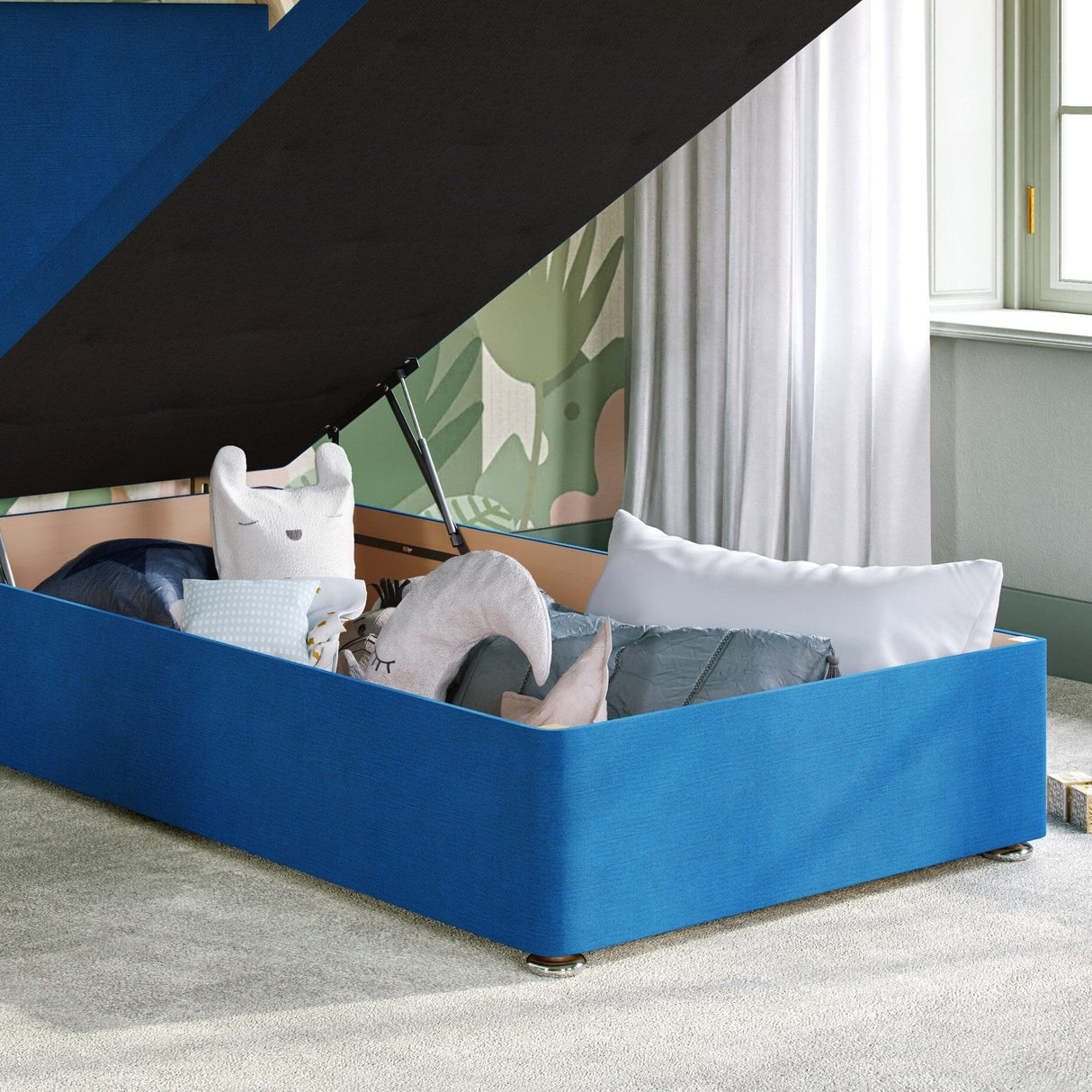 Kids Livorno Ottoman Bed with Strutted Headboard Divan Base Direct 