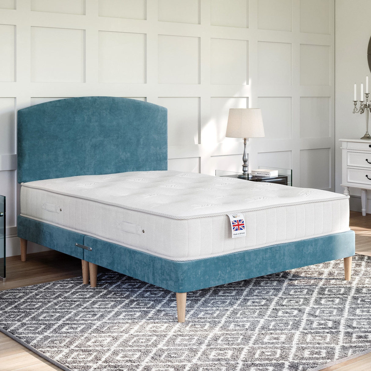 Low Divan Bed Base on Wooden Legs Low Divan Base Divan Base Direct 