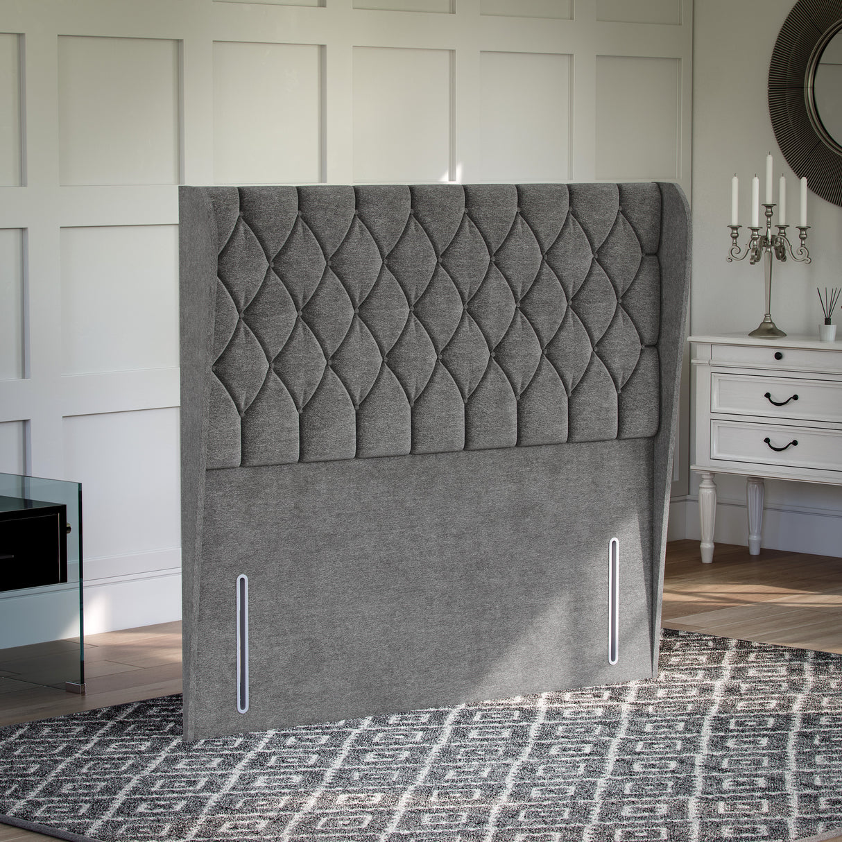 Buckingham Floor Standing Upholstered Headboard