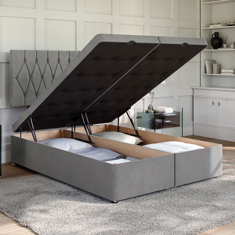 Matera Ottoman Bed Set with Strutted Headboard Ottoman Bed Set Divan Base Direct 
