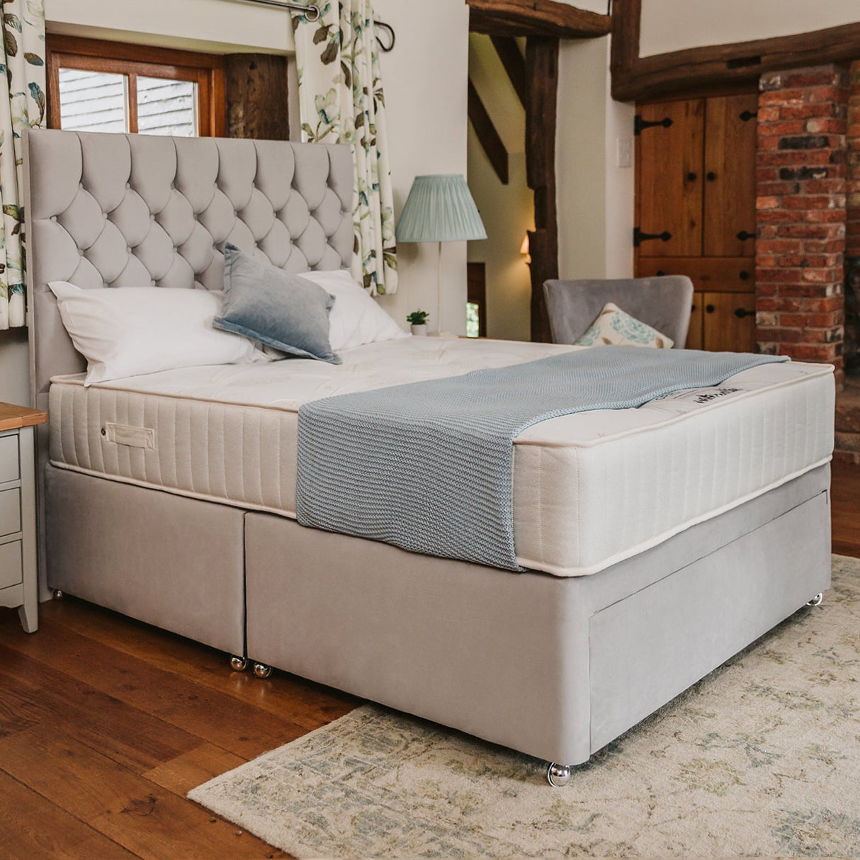 Opal Deluxe Orthopaedic Sprung Hotel Divan Bed Set