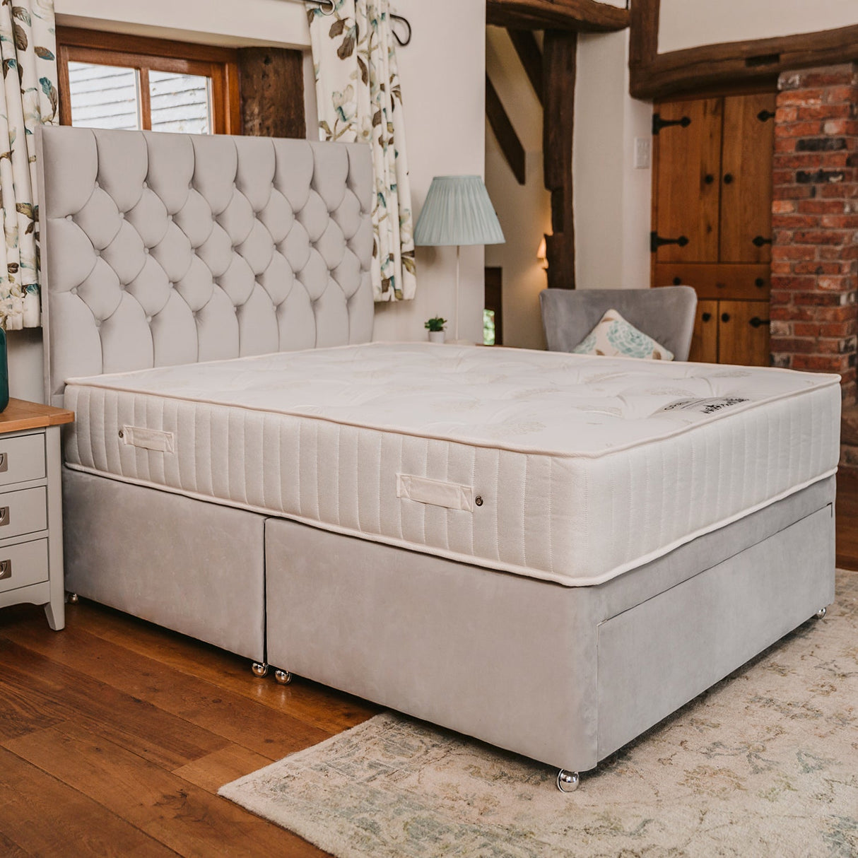 Opal Deluxe Orthopaedic Sprung Hotel Divan Bed Set
