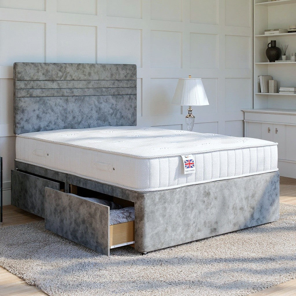 Richmond Divan Bed Set with Strutted Headboard Divan bed Divan Base Direct 